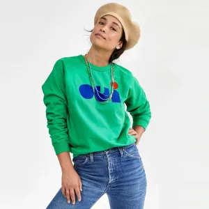 Green Yes Graphic Sweatshirt