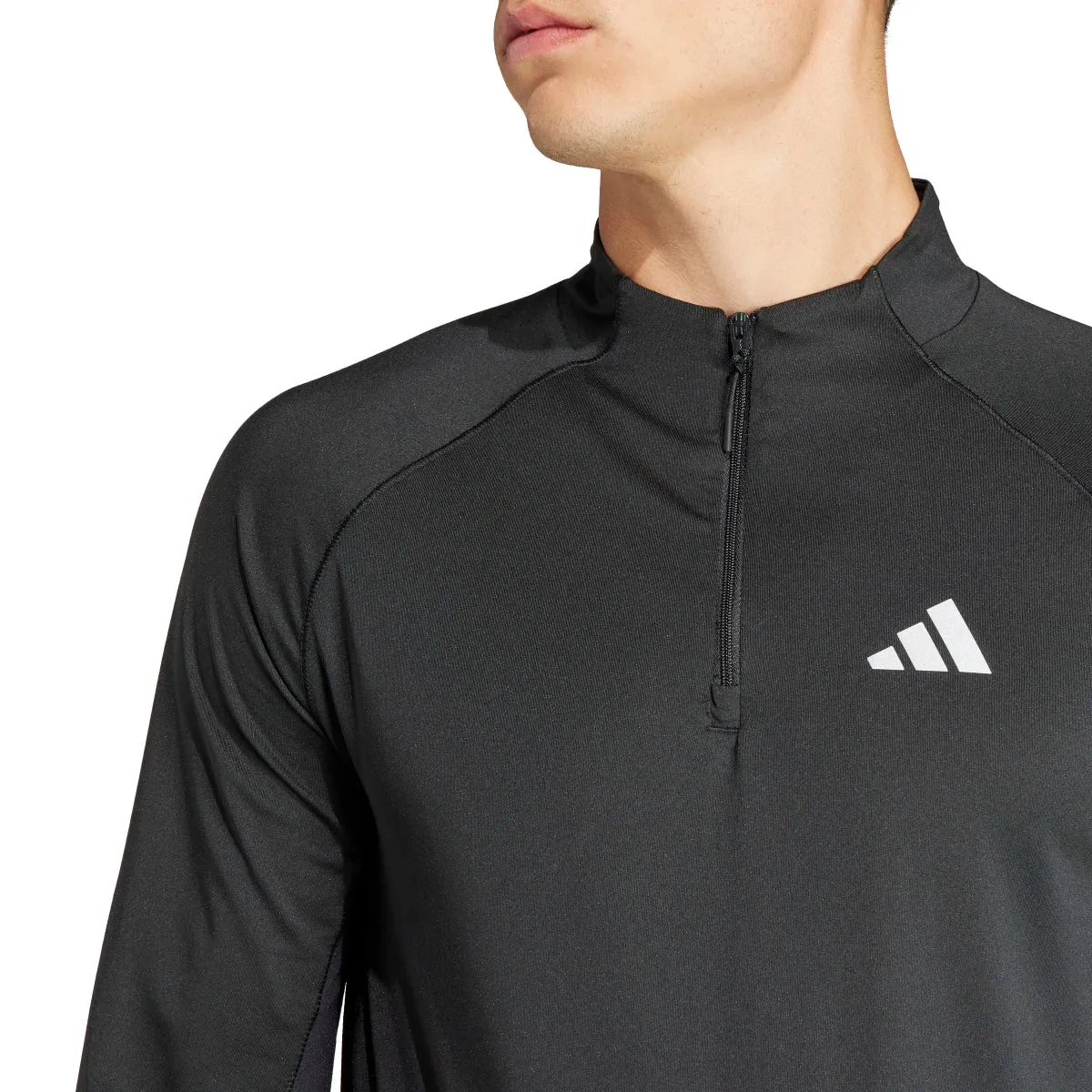 adidas Men's Gym  Training 1/4-Zip Long Sleeve Tee