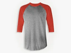 Adult Unisex T-Shirt - Red & Gray