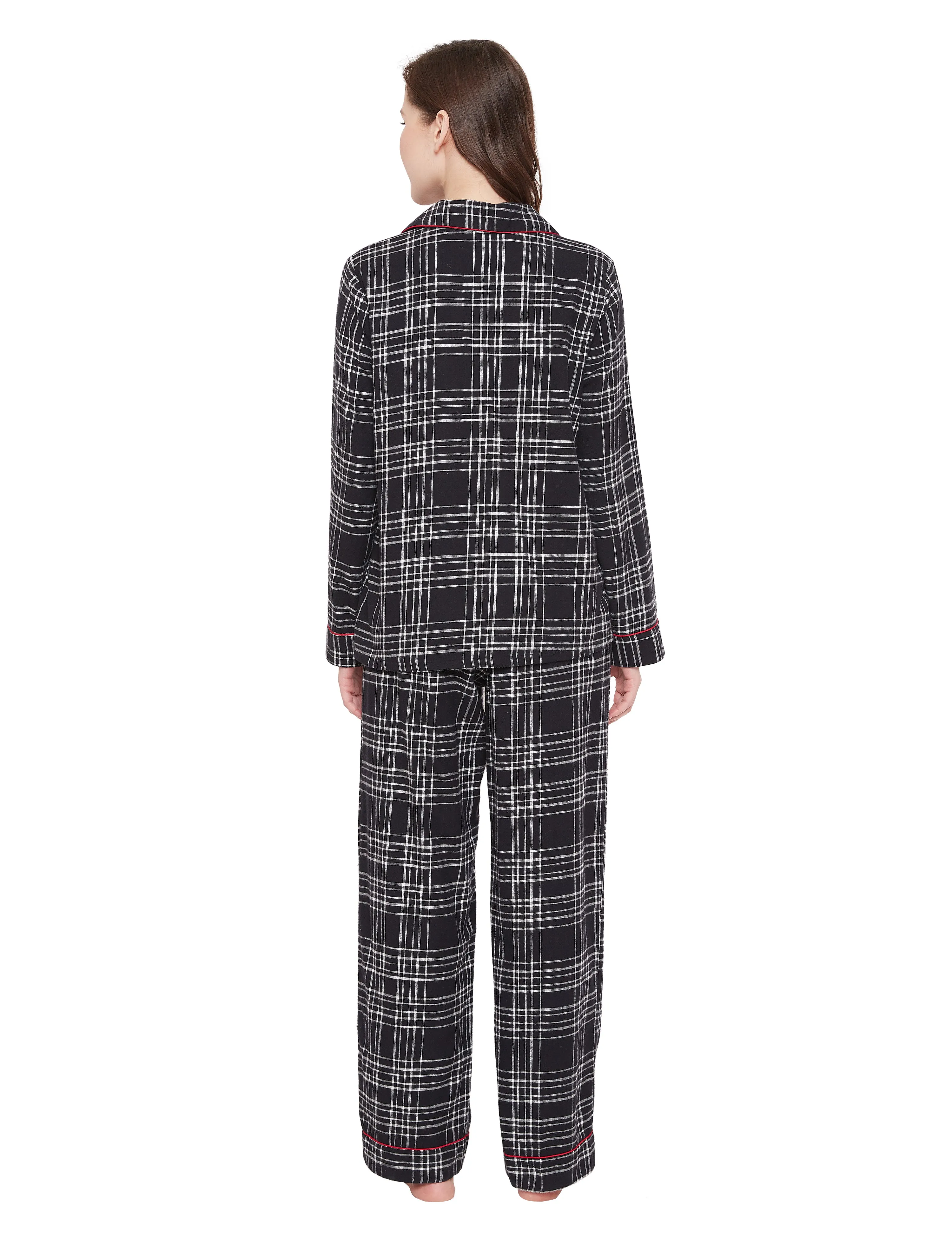 Angela Cotton Brushed Flannel Pajama Set