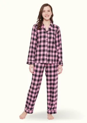 Angela Cotton Brushed Flannel Pajama Set