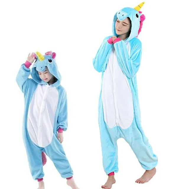 Animal Onesie Women Pajamas Stitch Unicorn Pajamas Onesie Adult Pajama Sets Cartoon Winter Flannel Warm Pyjamas Women