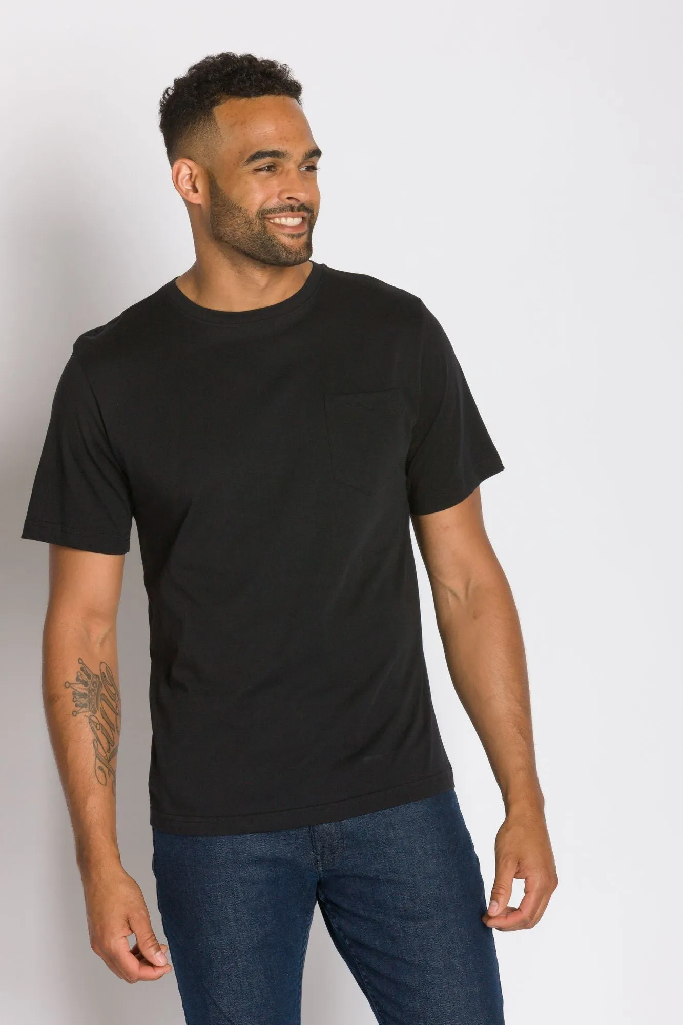 Bradley | Men's Anti-Stain Crew Neck Pocket Tee