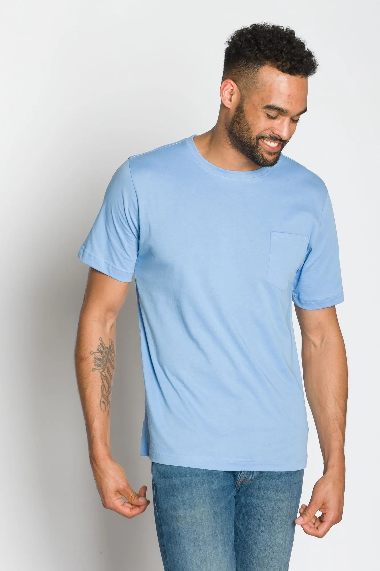 Bradley | Men's Anti-Stain Crew Neck Pocket Tee