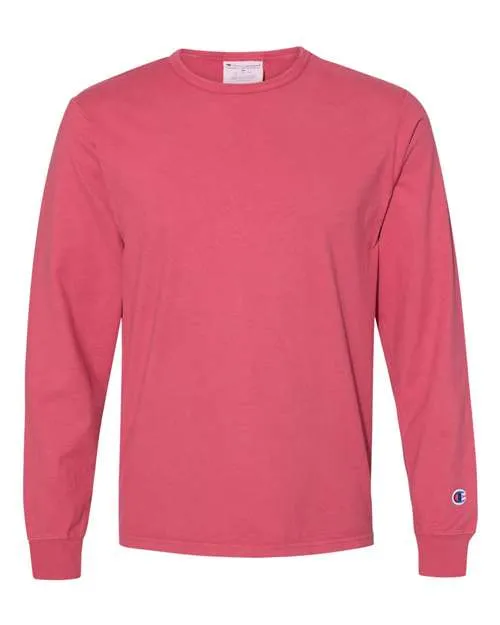 Champion Men's Garment Dyed Long Sleeve T-Shirt