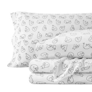 Cotton Flannel Sheet Set - Feelin' Foxy