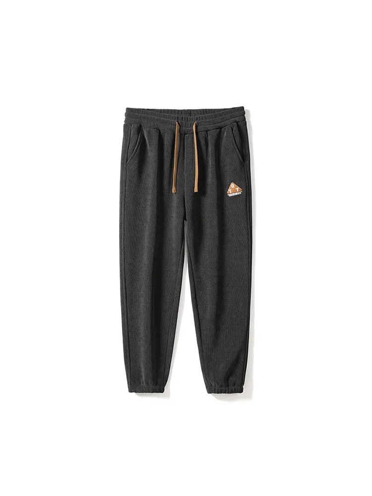 Fleece Patch Pocket Soft Sporty Men'S Joggers