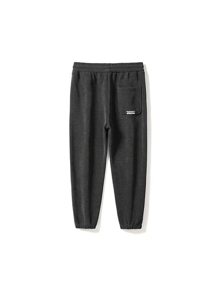 Fleece Patch Pocket Soft Sporty Men'S Joggers