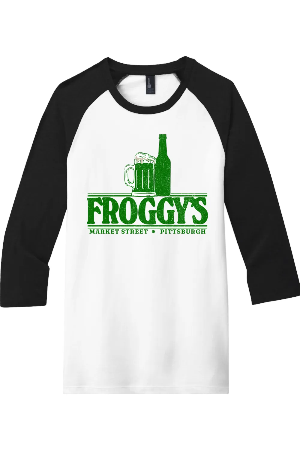 Froggy's Bar - Market Street - Pittsburgh - 3/4-Sleeve Baseball Raglan