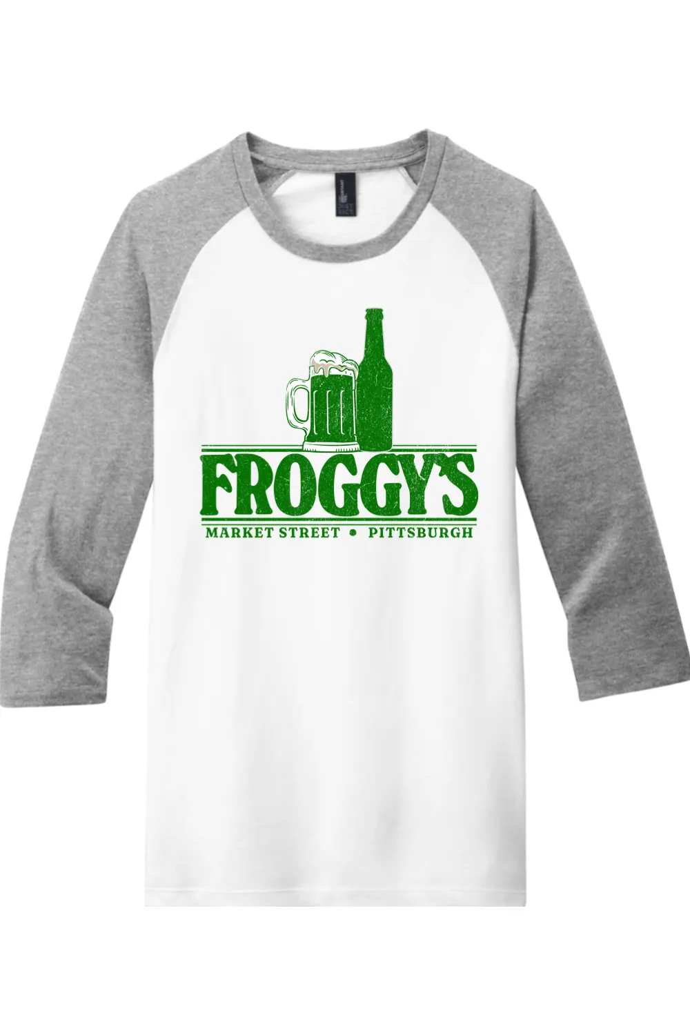 Froggy's Bar - Market Street - Pittsburgh - 3/4-Sleeve Baseball Raglan