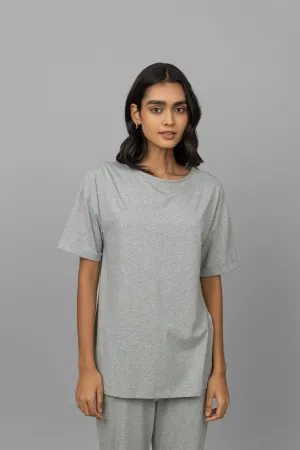 Grey Mélange Long Top