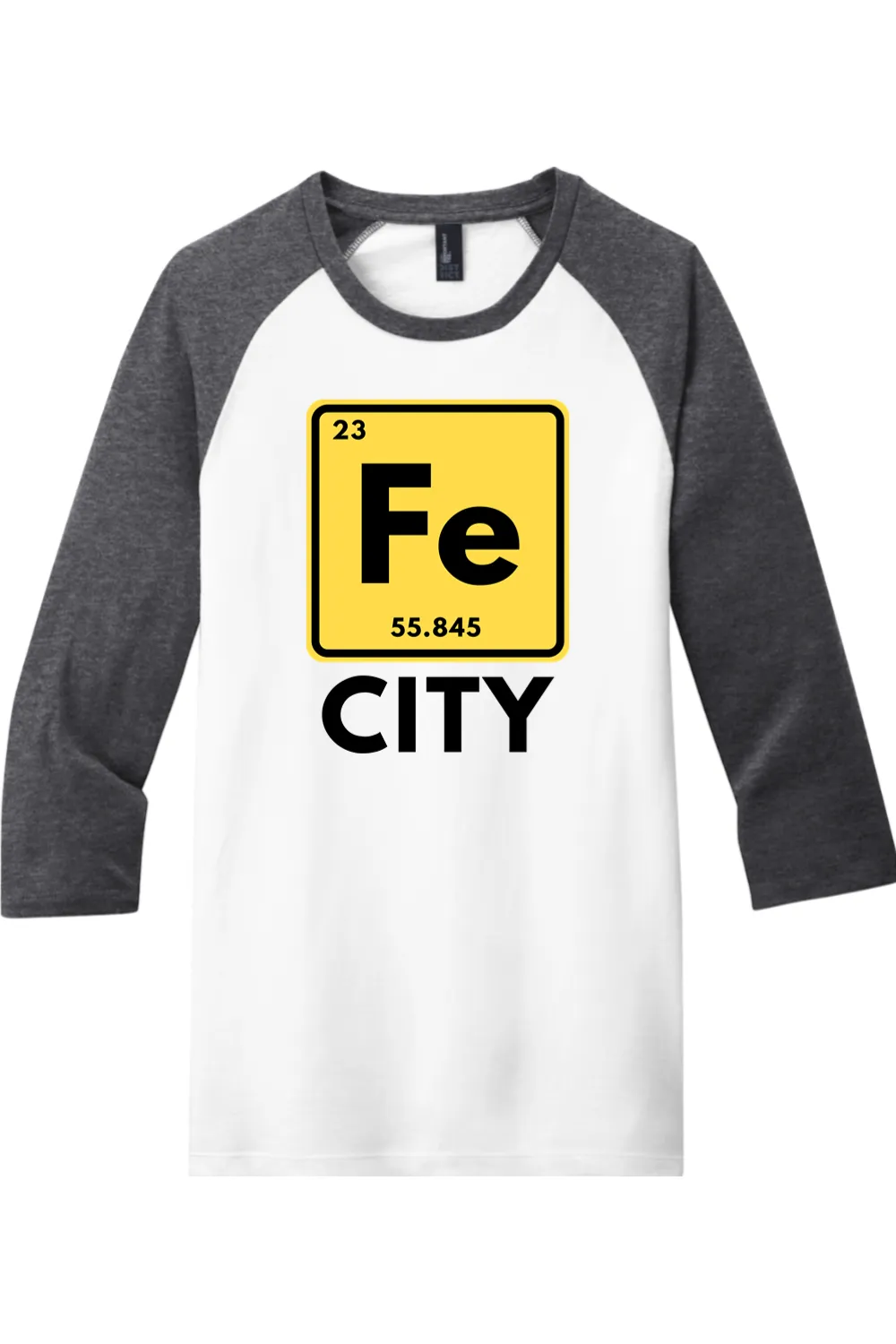 Iron City (Periodic Table) - 3/4-Sleeve Raglan Tee