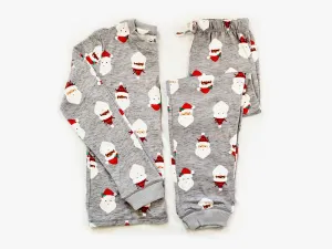 Kids’ Unisex Jogger Pajama Set - Gray Santa