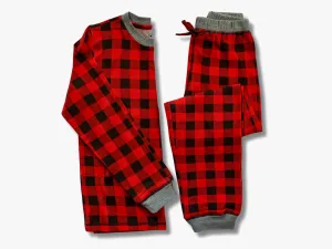 Kids’ Unisex Jogger Pajama Set - Red Buffalo