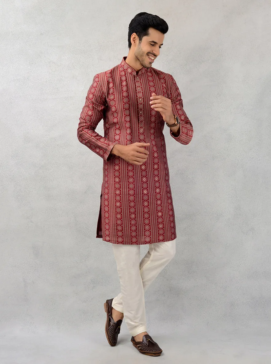 Maroon Kurta Pajama | Azania