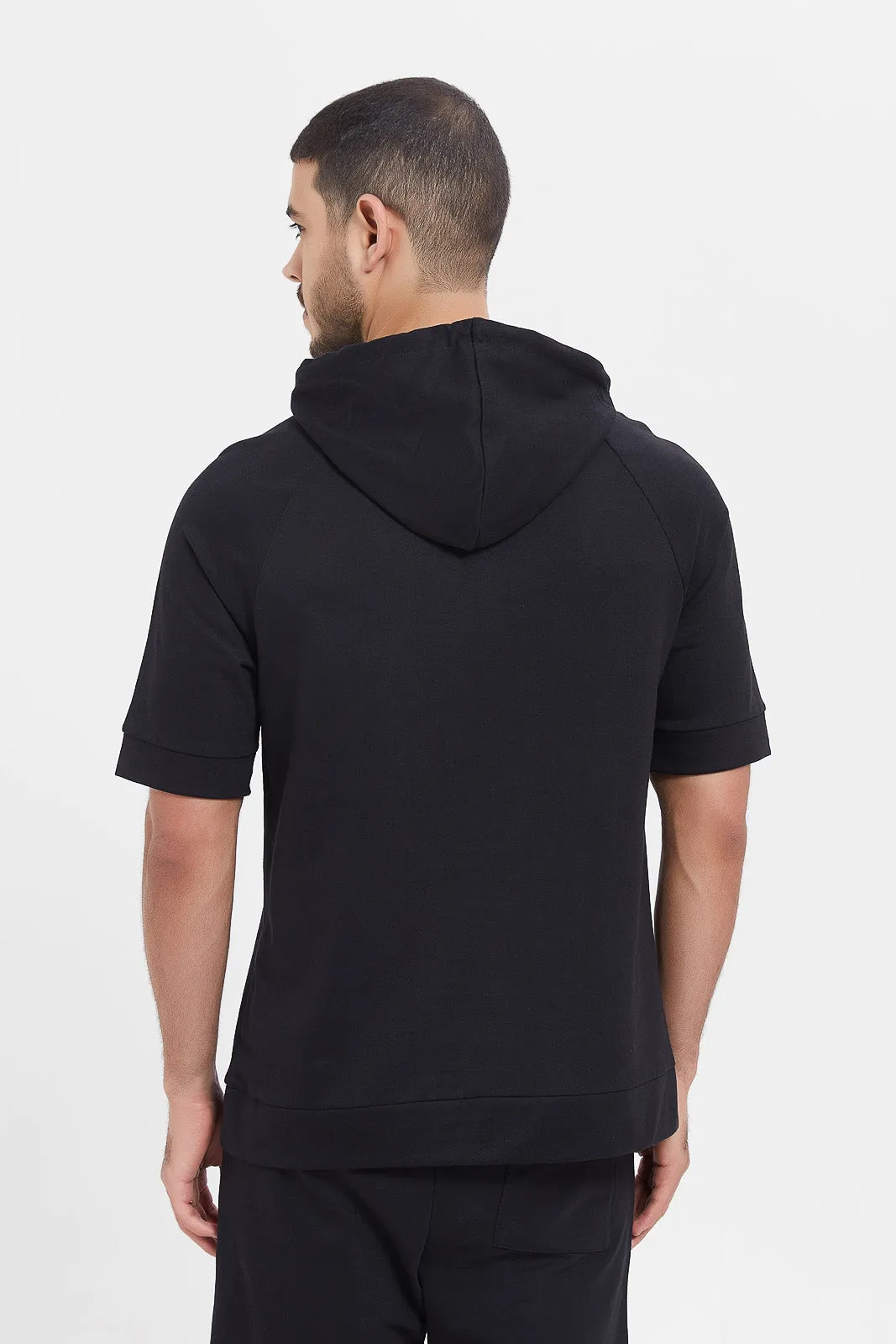 Men Black Lounge Hoodie