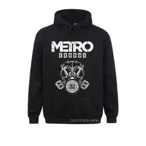 Men Sweatshirt Metro Exodus Hoodies Gas Mask Toxic Games Gaming Artyom Haunter Long Sleeves Coats Hooded Clothing