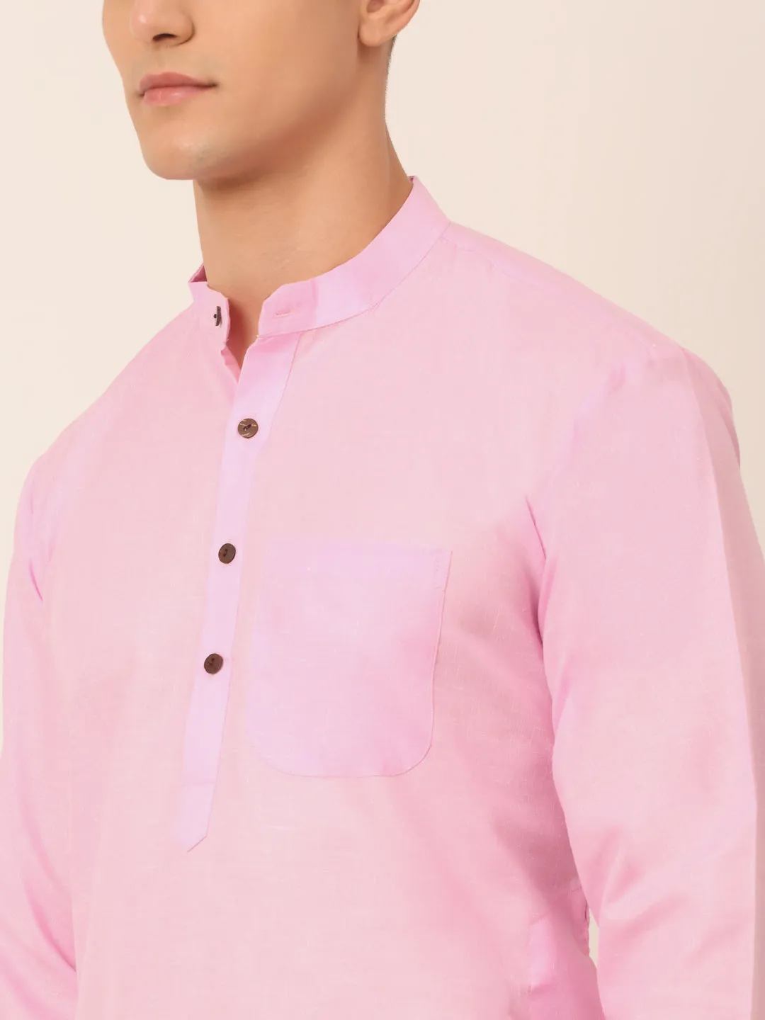 Men'S Cotton Solid Kurta Pajama Sets