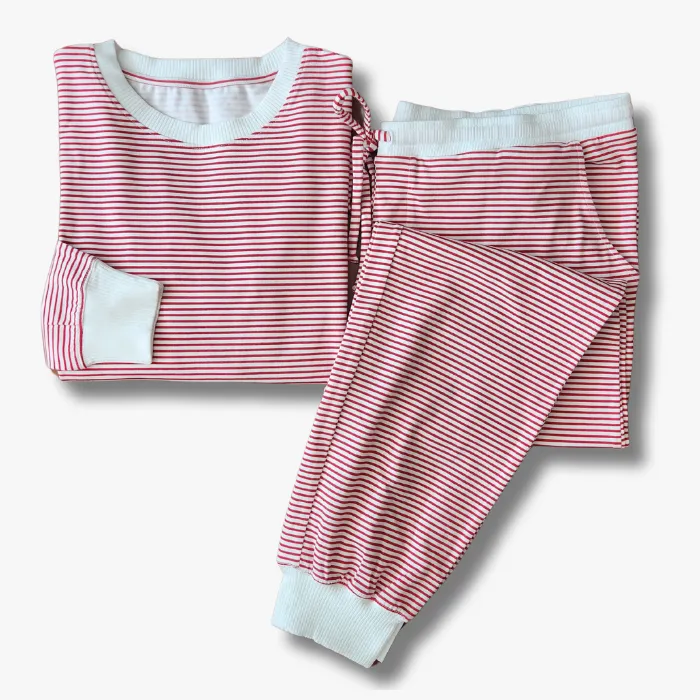 Men's Jogger Pajama Set  - Cozy Stripe