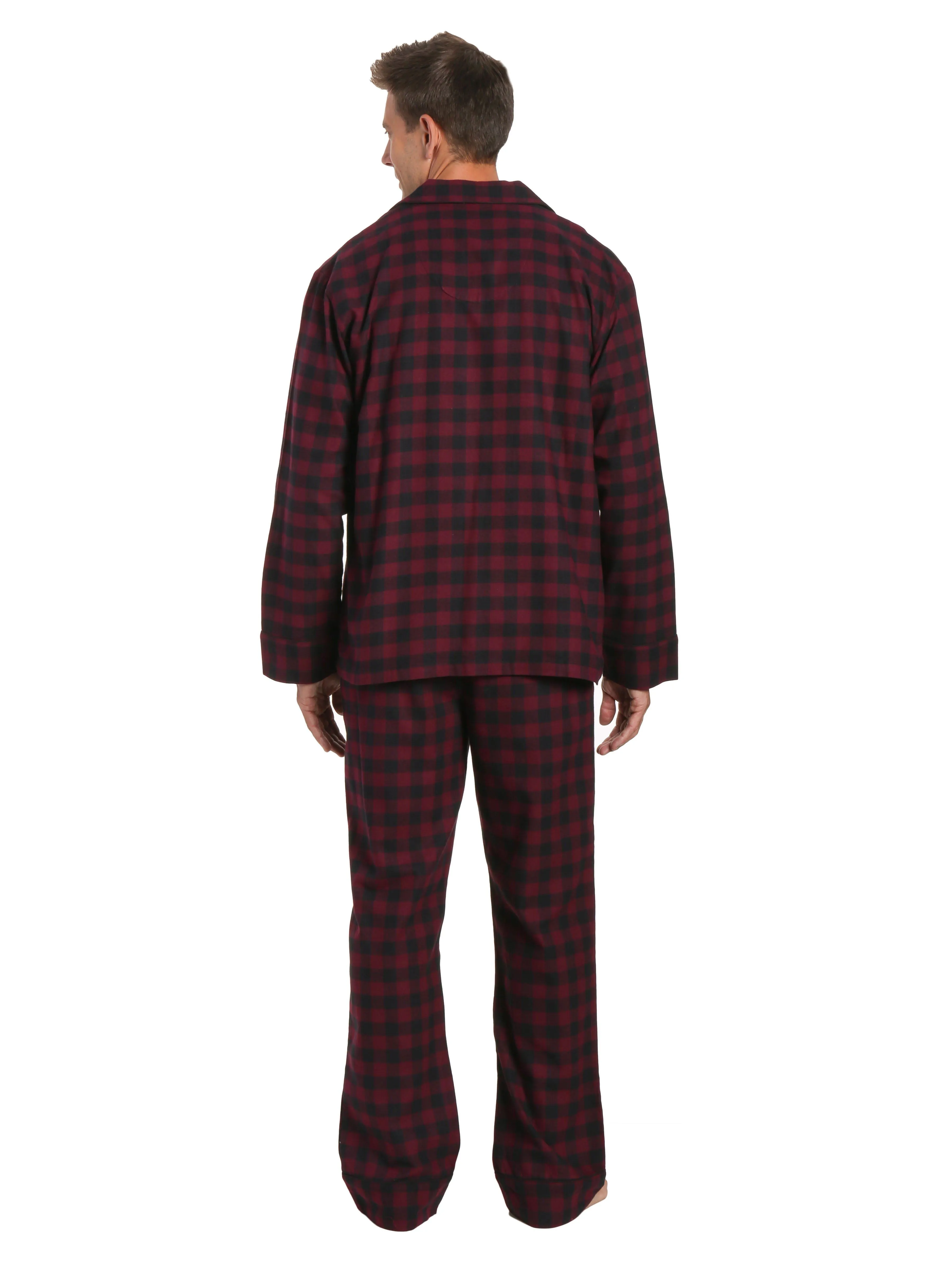 Men's Premium 100% Cotton Flannel Pajama Sleepwear Set