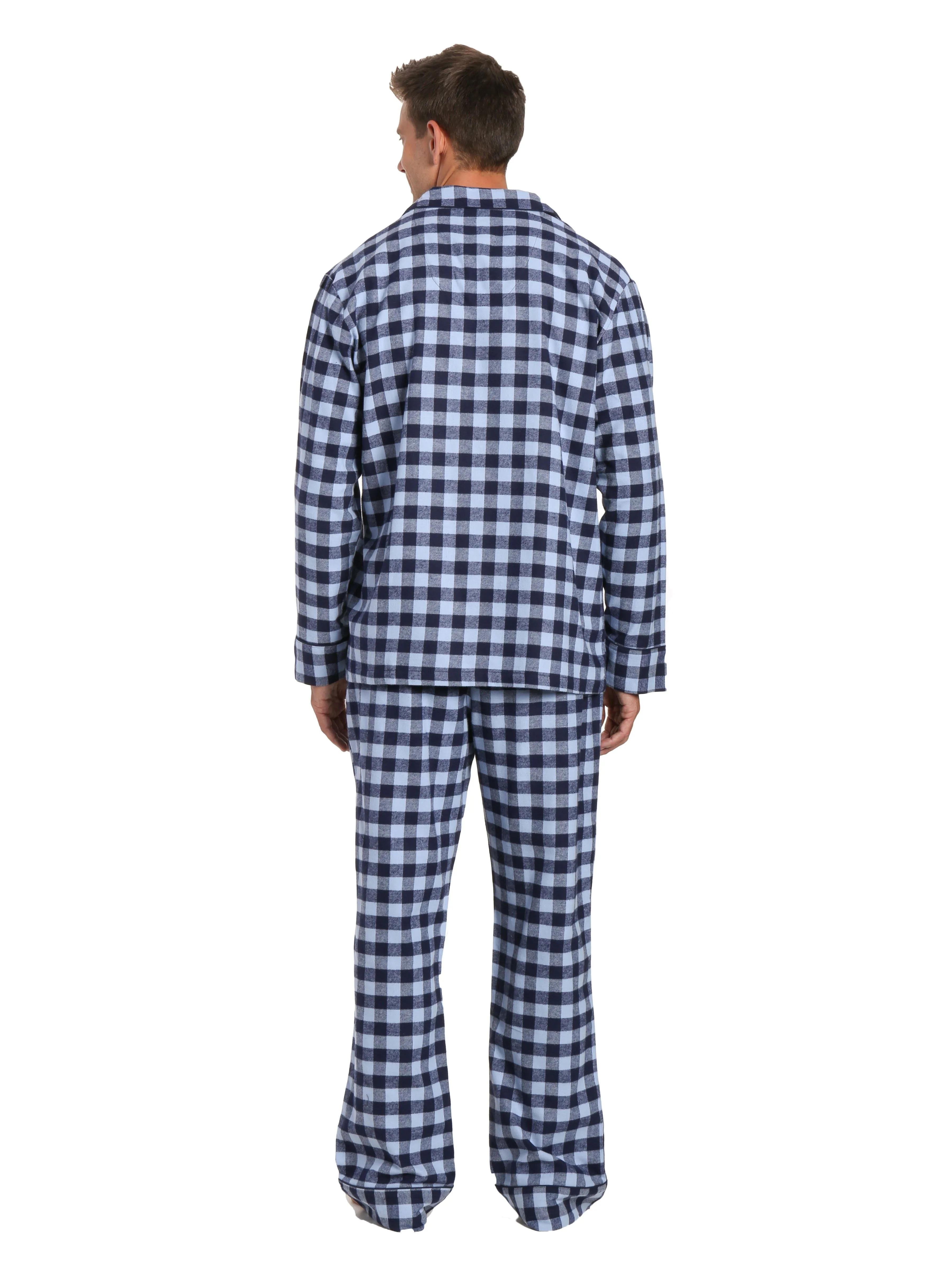 Men's Premium 100% Cotton Flannel Pajama Sleepwear Set