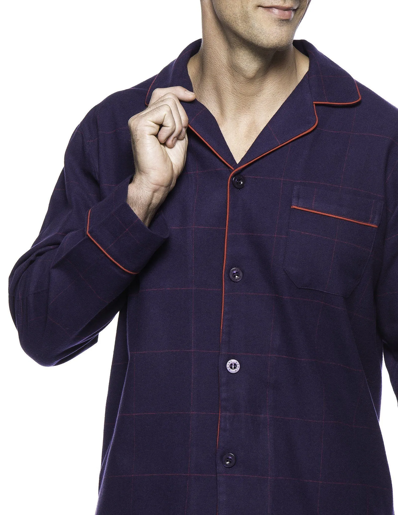 Men's Premium 100% Cotton Flannel Pajama Sleepwear Set