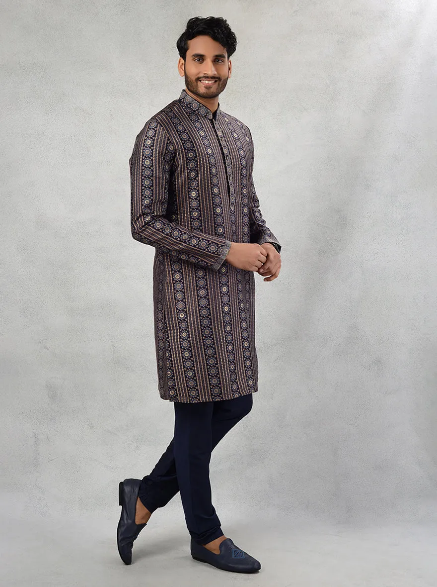 Midnight Blue Kurta Pajama | Azania