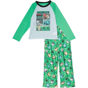 Minecraft Comic Panel w/ Icons All Over Legs Pajama Set