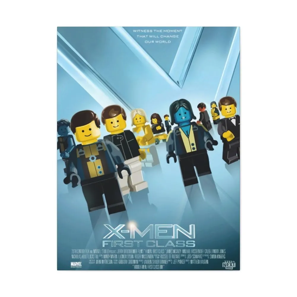 MOC  Compatible  X-Men First Class  Movie Wall Art Canvas Art With Backing.