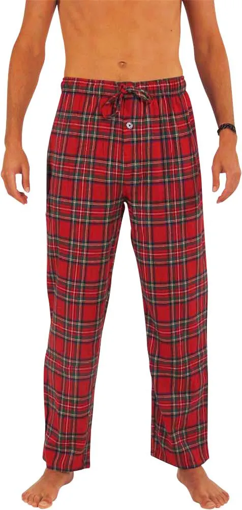 Norty Mens Cotton Yarn Flannel Pajama Lounge Sleep Pant - 16 Prints Available, 39974