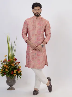 Peach Pink Kurta Pajama | TULA