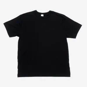 Pima Cotton Plain T-Shirt - Black