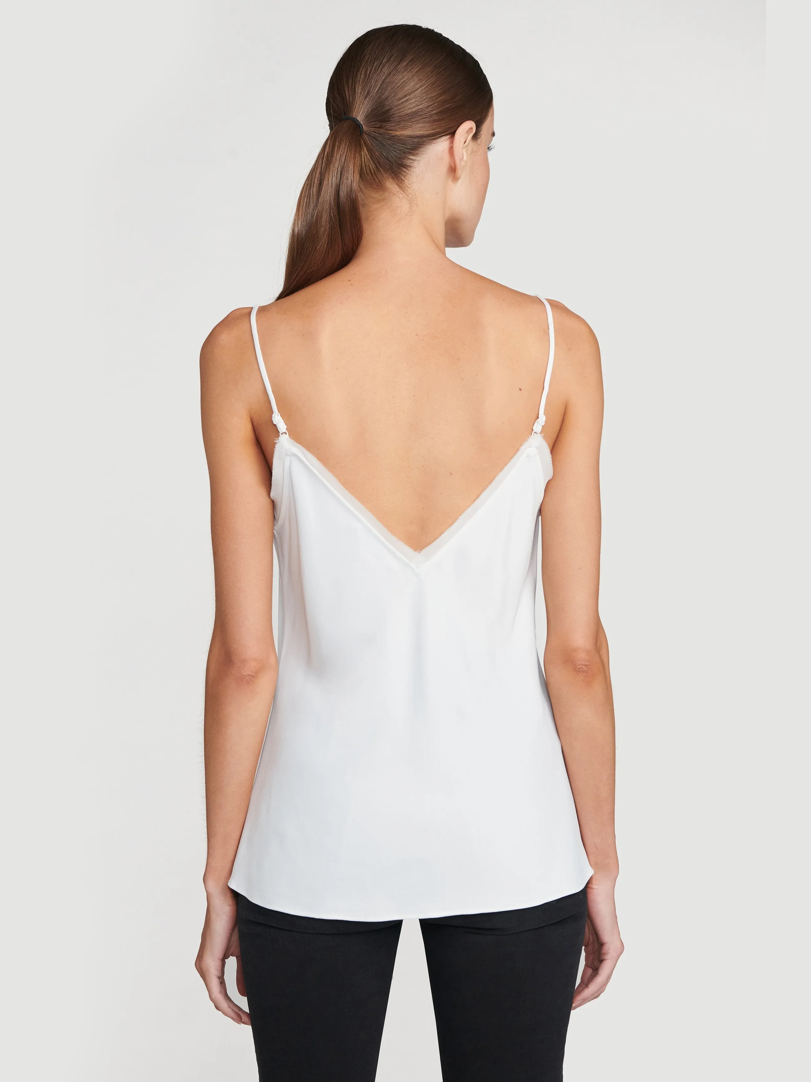 Satin Lounge Tank -- Off White