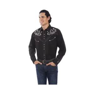 Scully Leathers Men's Western Black Shirt