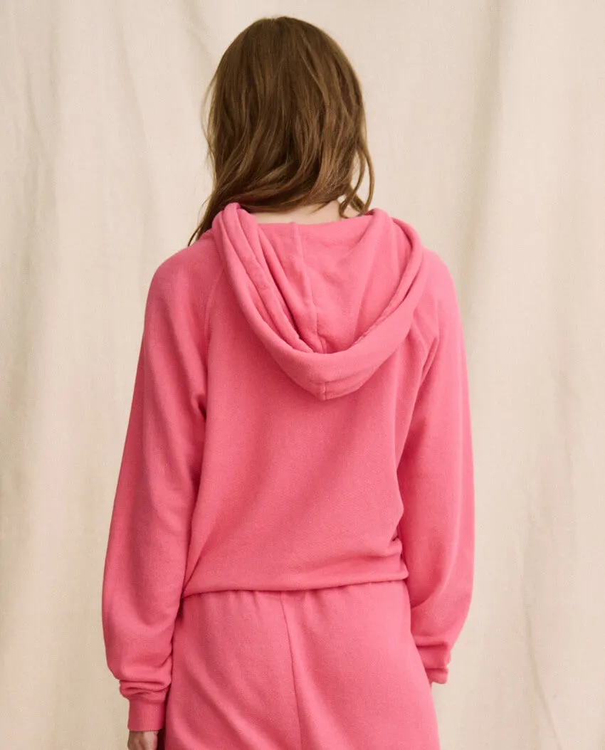 The Great - The Shrunken Hoodie in Bright Rouge