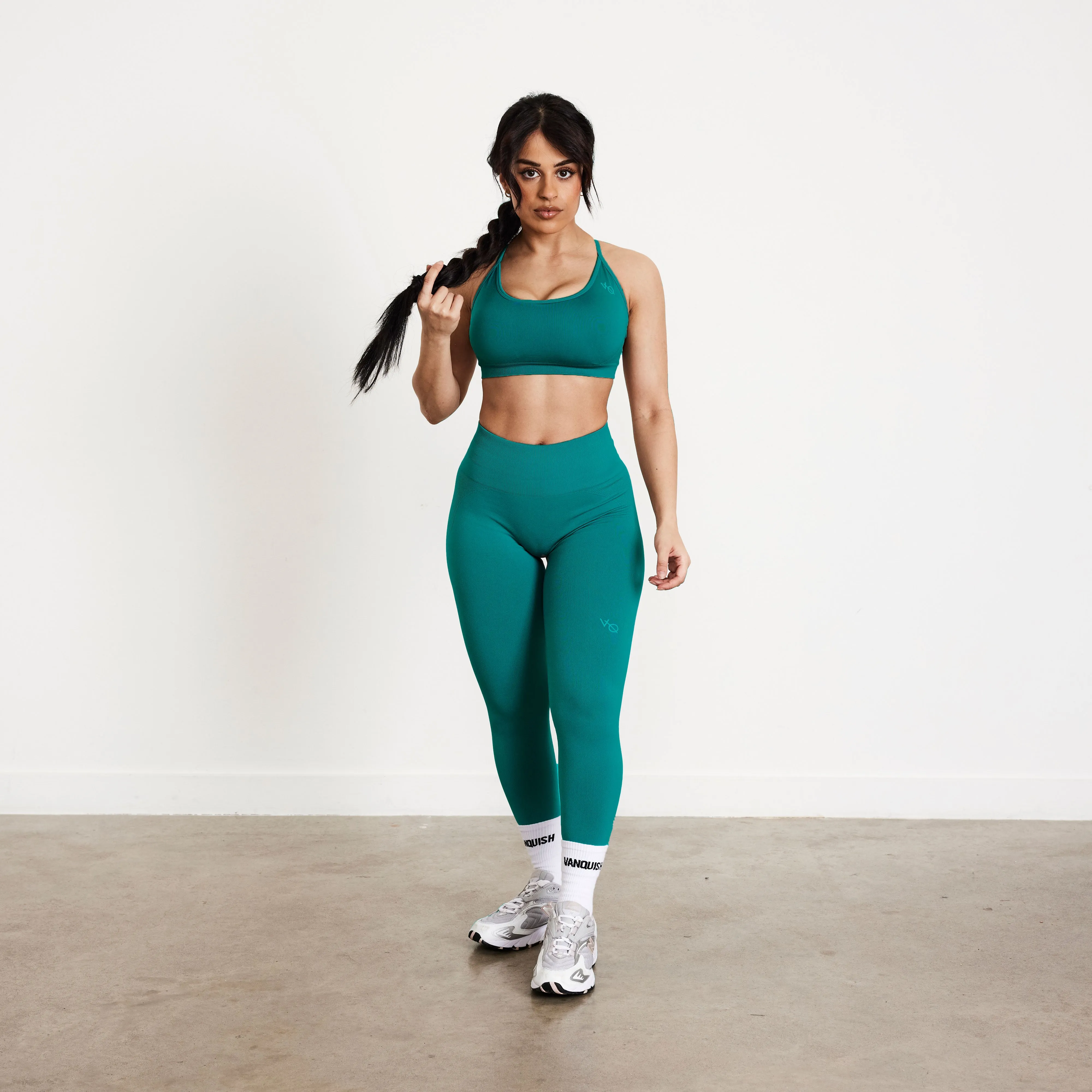 Vanquish Elevate Seamless Petite Emerald Teal Leggings