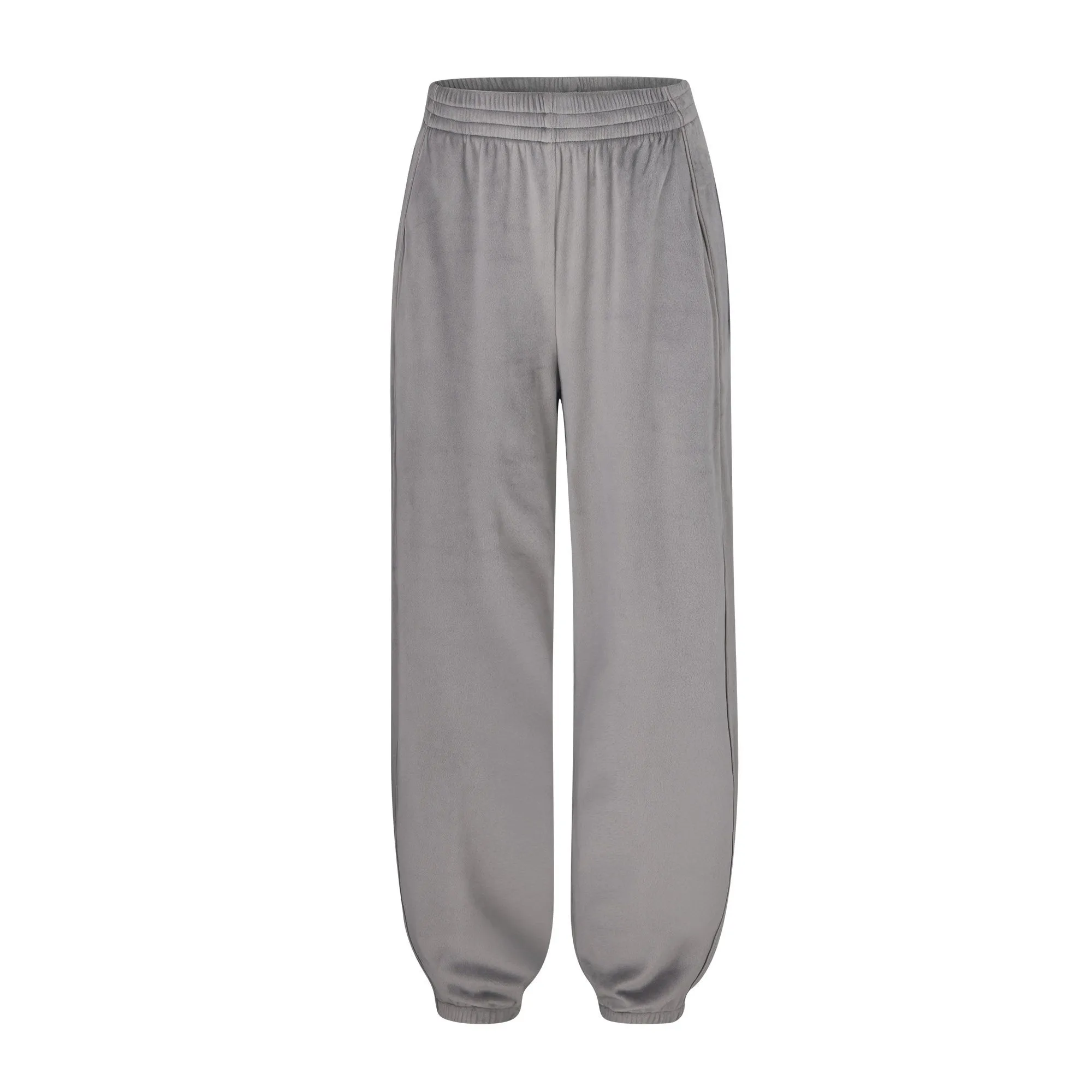 VELOUR OVERSIZED JOGGER | GUNMETAL