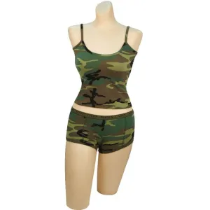 Woodland Camouflage - Womens Slim-Fit Tank Top